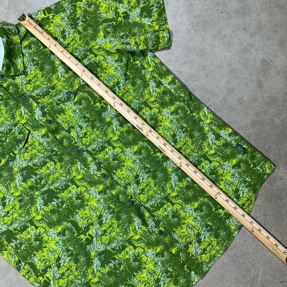 Stio Shirt Mens XL Green Camo Stretch Snap Short Sleeve Camp Snap Shirt Outdoor - Picture 9 of 12
